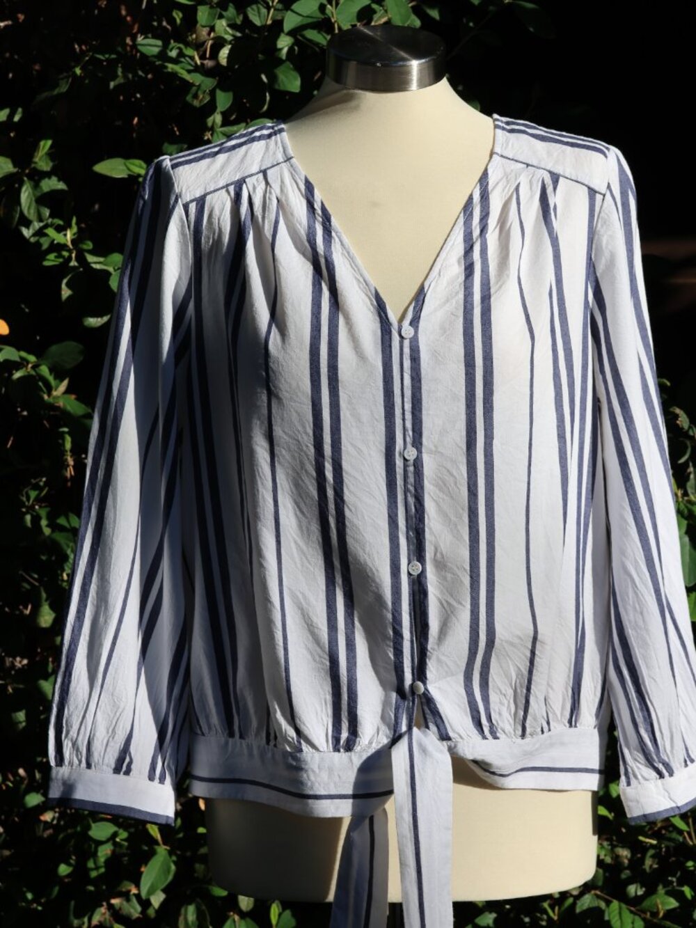 Vince Camuto V-Neck Button-Up Blouse